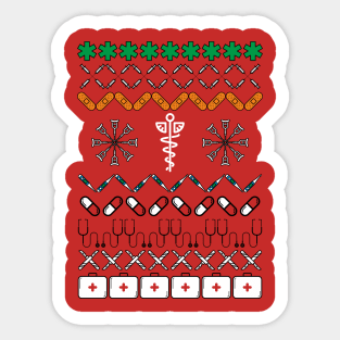 Medic Christmas party Jumper Xmas sweater Sticker